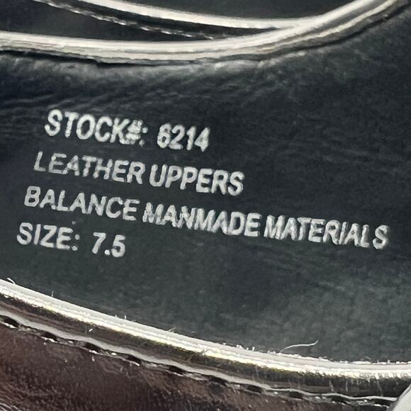 Giorgio Venturi 6214 Black Leather Upper Square Toe Derby Mens 7.5 Dress Shoes* - Picture 8 of 8